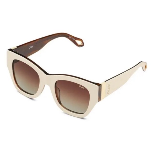 Quay AFTER HOURS Bone / Tortoise Polarized Sunglasses NWT - Picture 2 of 8